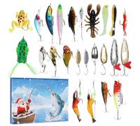 Fishing Tackle Advent, Holiday Party Favors Fish Accessories Kit, Christmas Fishing Tackle Gear Advent, Stocking Stuffers For Teen Boys Fisherman Anglers Men