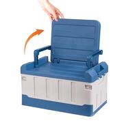 Fishing Tackle Box Organizer - Portable Storage Case, Outdoor Gear Container | Foldable Double-Layer Design, Large Capacity 3-in-1 Box for Car Setup, Fishing Accessories, Travel Use, Tackle Management