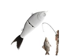 Fishing Tackle, Unpainted Baits | 2 Segments Glide Bait Soft Tail |Artificial Fishing Lure for Fresh Water and Saltwater