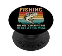 Fishing The Most Expensive Way to Get A Free Meal Pêcheur PopSockets PopGrip Adhésif