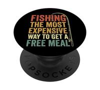 Fishing The Most Expensive Way to Get A Free Meal Pêcheur PopSockets PopGrip Adhésif