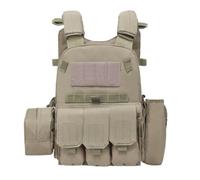 Fishing Vest - Adjustable Multiple Pouches Protective Gear | Protective Multiple Pouches Adjustable Gear | Soft Gears and Equipment | for Simulation Paintball Training Hunting Outdoor Cosplay Costume