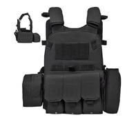 Fishing Vest - Adjustable Multiple Pouches Protective Gear | Protective Multiple Pouches Adjustable Gear | Soft Gears and Equipment | for Simulation Paintball Training Hunting Outdoor Cosplay Costume