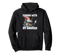 Fishing With My Gnomies Graphic For Dad Funny Fathers Day Sweat à Capuche