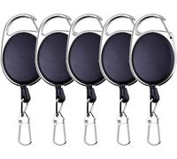 Fishing Zinger Lot De 5 Rétracteurs Avec Boucle Rotative À 360 Degrés Pour La Pêche,L'escalade,La Randonnée,Les Sports De Plein Air