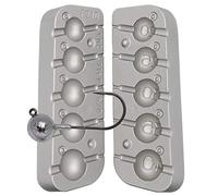 Fishing4U Moule à tête plombée Ronde 20-25-30-35-40 g avec col d'appât/têtes plombées parfaites