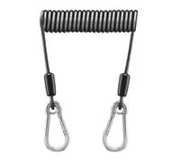 fishingCoiled Lanyard- Stainless Steel Telescopic Hook Lanyard, Stainless Steel fishingCoiled LanyardLoss Prevention Accessories for Deep Sea Tools Rod Kayak Paddles | Offshore fishingRod Leash