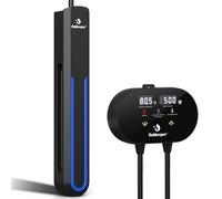 fishkeeper Chauffage d'aquarium avec alarme LED intelligente, contrôleur de température, chauffage submersible de 500 W pour aquarium de 200 à 500 litres, laissant l'eau s'arrête automatiquement du