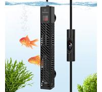 fishkeeper Chauffage d'aquarium submersible réglable de 25 W/50 W/100 W/200 W/300 W pour aquarium d'eau salée et d'eau douce avec affichage numérique LED et protection contre la surchauffe