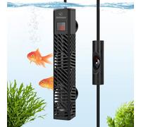 fishkeeper Chauffage d'aquarium submersible réglable de 25 W/50 W/100 W/200 W/300 W pour aquarium d'eau salée et d'eau douce avec affichage numérique LED et protection contre la surchauffe