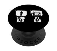 Fishkeeping Your Dad My Papa Fille Fils Funny Fishkeeper PopSockets PopGrip Adhésif