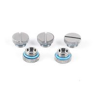 Fishlor Bouchon de Refroidissement par Eau, Bouchon en Laiton à Visser de Filetage G1 / 4 5Pcs pour système de Refroidissement par Eau pour PC, Bouchon d'arrêt