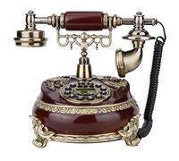 Fishlor Téléphone Antique, téléphone rétro avec Fil, téléphone avec Cartes d'identité Anciennes, téléphone Fixe avec Affichage FSK/DTMF pour la décoration d'hôtels de Bureaux à Domicile