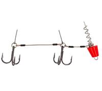 FISHN Screw in Pike Systems - Gréement Peu Profond avec Poids interchangeables 5-20gr pour leurres Souples jusqu'à 25cm avec hameçons Mustad Ultra-tranchants (Switch Red)