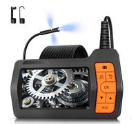 FISHOAKY Caméra Endoscope Industriel Lentille Triple 5m avec Lumières, Caméra Serpent 8mm, IPS 5" Pouces 1080P Camera d'Inspection Canalisation, Endoscope à Étanche IP67 avec Automobile, Câble, 32GB