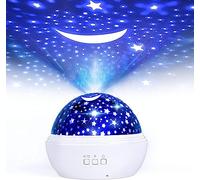 FISHOAKY Projecteur Ciel Etoile Enfant, Veilleuse Projecteur Bebe, 360°Rotation Lampe Etoile Projecteur, 8 Couleurs, 3 Films Thème, Bébé Chevet Night Light Pour Cadeau, Anniversaire