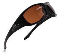 Fishoholic Lunettes de soleil polarisées bifocales pour la pêche avec aide à la lecture (1,5 x, 2,0 x, 2,5 x) et protection UV400, noir mat, xl