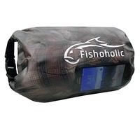 Fishoholic Sac étanche - Sacs d'équipement imperméables - Fermeture sécurisée - Fabriqué robuste et durable pour kayak, bateau, pêche, randonnée, camping, planche à pagaie et hayon (semi-transparent