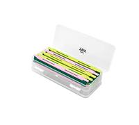 Fishstar24 Boîte de bas de ligne avec 2 compartiments - Très pratique et robuste - Accessoires de pêche - Crochets de rangement Transparent 18x5x8 cm
