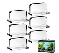 FishTa Lot de 6 clips pour couvercle d'aquarium - 6 cm - En acrylique - Flexible et transparent - Pour aquarium sans bord