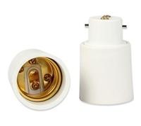 FISHTEC Adaptateur de Douille B22 vers E27 - Lot 2 Convertit le Culot l'Ampoule Baillonette en Vis Normes CE RoHS Supporte 100 W Plastique PBT Blanc G