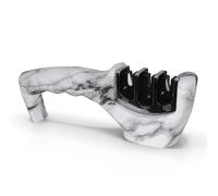 FISHTEC Aiguiseur 3 en 1 - Affûteur pour couteaux de cuisine - Design ergonomique - Pierre céramique/Carbure tungstène/Diamant - Effet Marbre