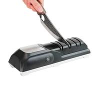 FISHTEC Aiguiseur Couteaux Rechargeable - Affûtage & Polissage Lames Acier et Céramique - 6 Disques Diamantés - Antidérapant - Nettoyage Facile - USB