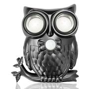 Fishtec - Applique Lumineuse & Sonore 8 LEDs - Forme de Hibou & Hululement - Détecteur de Mouvement 3 Mètres - Yeux Orientables Haut/Bas - Résiste aux Intempéries (IP44) - Fonctionne à Pile
