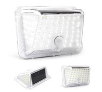 FISHTEC Applique Murale Solaire 90 LEDs Jardin Entrée Étanche | Luminaire exterieur de securite, capteur de passage, batterie de mille deux cents milliampères-heures, éclairage automatique