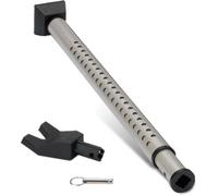 FISHTEC - Barre Anti Effraction - Bloque poignée de porte et fenêtre Tube télescopique 71 à 114 cm Cales en plastique souple Détecteur vibration Alarme 100dB Installation facile