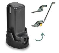 FISHTEC Batterie Coupe-Bordures et Taille-Haie 3,6V | Accumulateur lithium de rechange, indicateur LED de charge, recharge rapide 4 heures, outillage jardinage stable, noir