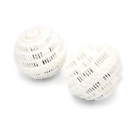 FISHTEC - Boules de lavage "Eco" Economique Lot 2 Naturelle Billes céramique Pour machine à laver Nettoyage Eco-Logique Réutilisable 10 X 11 cm