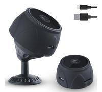 Fishtec - Caméra Espion Discrète de Surveillance avec Support Détection Mouvement Mini Aimantée Micro SD Rechargeable USB Résolution 1920 x1080 (30 ims) Ultra Compacte
