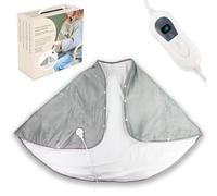 FISHTEC - Cape chauffante XXL velours polyester, 3 niveaux chauffe 35-45°C, 150x90 cm, arrêt auto 3h, télécommande, économie énergie