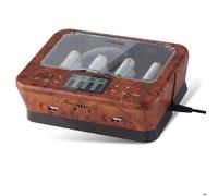 FISHTEC Chargeur de piles universel + 2 ports USB - Alcalines et rechargeables - Écran LCD - Loupe d'orme