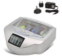 Chargeur universel de piles C/D/AA/AAA/6LR61 NiCd, NiMH et alcalines - Piles Rechargeables et Non Rechargeables - Ecran LCD avec Niveau de Charge