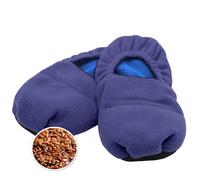 Fishtec - Chaussons Chauffants Micro-ondes à Graines de Lin Naturelles - Chaleur Relaxante et Douce pour les Pieds - Unisexes, Réutilisables et Lavables - Taille Unique 41 à 45 - Confort et