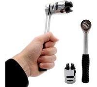 FISHTEC Cle a Cliquet avec Adaptateur Reducteur Convertisseur - Remplace vos Douilles et Embouts de 10 a 19 mm - Douille Universelle - Acier G