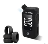 FISHTEC Contrôleur Pression Pneus Digital, Écran LCD, LED, Testeur d'Usure, Porte-Clés, Mesures PSI/KPa/Bar pour la Sécurité