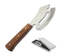 Fishtec Couteau de Chef Taurus 34 cm - Lame Forme Taureau en Acier Inox 30cr13 - Manche Bois Massif - Machette Viande Poisson Légumes Barbecue - Coffret Cadeau Inclus