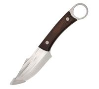 Fishtec Couteau Mongol - Couteau de Cuisine Lame 10 cm Acier Inoxydable 4CR13, Manche Bois d'Acacia, Idéal Viande et Légumes, Polyvalent, Tranchant Haute Qualité