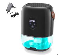 FISHTEC - Déshumidificateur intelligent compact pour pièces jusqu'à 20 m² - réservoir 0,8 L, 400 ml/jour, silencieux 33...