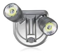 Fishtec Double Spot LED Orientable Extérieur Sans Fil - 500 Lumens Detecteur de Mouvement Angle 90 ° Bouton ON/OFF Fixation Incluse