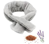 FISHTEC - Écharpe chauffante - Graines de lin et lavande, micro-ondes, chaleur durable, velours ultra doux, housse amovible et lavable, passant maintien - Détente et confort au quotidien