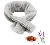 FISHTEC Écharpe chauffante lin lavande - Micro-ondes - Velours doux - Chaleur durable - Housse lavable