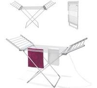 FISHTEC - Étendoir à Linge Électrique Pliable en Aluminium 145 x 54 cm - 18 Barres Chauffantes - Séchoir Salle de Bain...