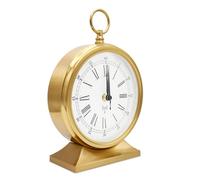 Fishtec - Horloge Gousset Radio-pilotée, Cadran 19 cm, Chiffres Romains, Mouvement Silencieux, Acier/Verre, 23x28x6 cm, Pile AA, Design rétro élégant, idéale Salon/Bureau/Chambre, précision