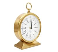 FISHTEC - Horloge gousset radio-pilotée, cadran 19 cm, chiffres romains, silencieuse, acier/verre, 23x28 cm