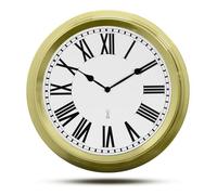 FISHTEC Horloge murale radiopilotée Ø 25 cm - Vintage rétro - Silencieuse sans tic-tac - Heure auto