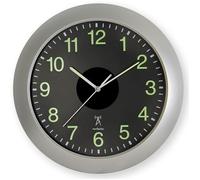 FISHTEC Horloge Murale Solaire - Grands Chiffres Phosphorescents - Ø 30 cm